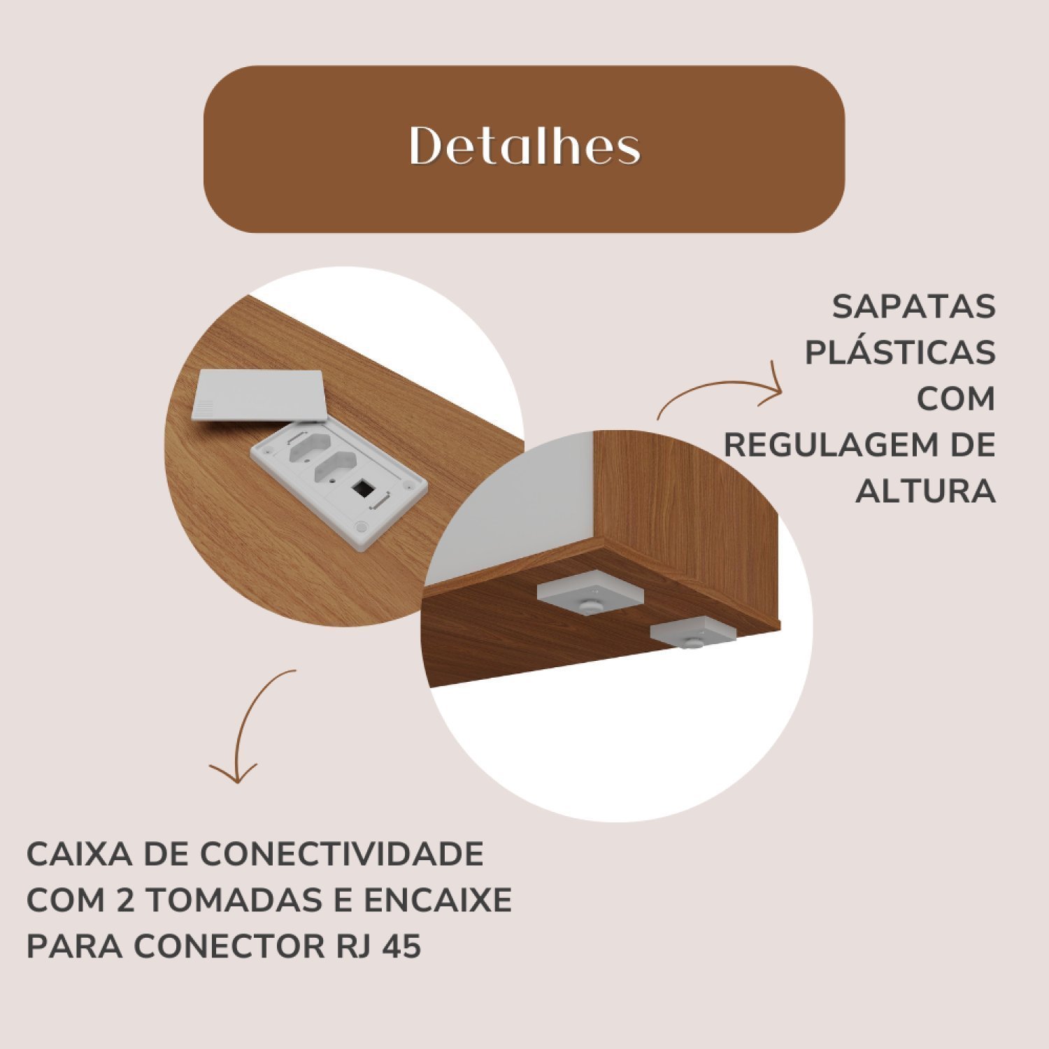 Mesa para Escritório Diretor em L Escrivaninha Porta de Correr e Caixa de Tomada - 9