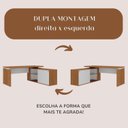 Ver imagem 7 de Escrivaninha Mesa Escritório Diretor em L Escrivaninha Porta de Correr e Caixa de Tomada 170cm Freij