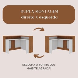 Balcão para Escritório Atendimento Recepção em L - 8