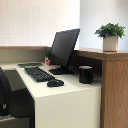 Balcão para Escritório Atendimento Recepção em L - 9