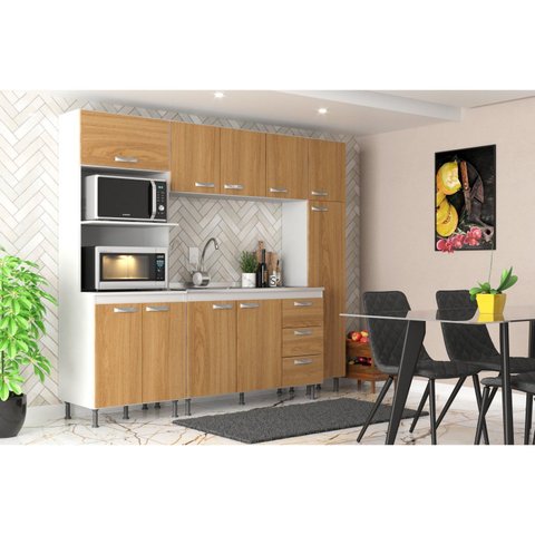 Cozinha Modulada 4 Peças Ipanema Amarelo/Cinnamomo