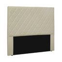 Ver imagem 1 de Cabeceira Cama Box Queen Tina Estofada Fixação no Box Mdf Revestida em Corino Creme Loja Sheep