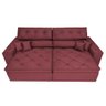 Sofá Retrátil e Reclinável 2.32M com Molas Cama Inbox Estilo Suede Velusoft Vinho - 5