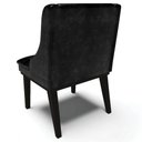 Ver imagem 5 de Kit 4 Cadeiras Decorativas Sala de Jantar Base Fixa de Madeira Firenze Pu Preto Brilho