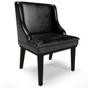 Ver imagem 7 de Kit 4 Cadeiras Decorativas Sala de Jantar Base Fixa de Madeira Firenze Pu Preto Brilho