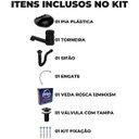 Ver imagem 5 de Pia Lavatório Banheiro 4L + Torneira Preta + Sifão Universal Sanfonado + Engate Flexível + Fita Veda