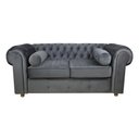 Ver imagem 1 de Sofá Chesterfield 02 Lugares 1.80 Cm Cor Cinza New Velu 012 Jr