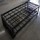 Ver imagem 3 de Cama Solteiro + Auxiliar Robusta Ferro Especial88cmx188cm Cor Cinza Estilo Industrial Mobbilics-03