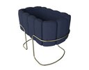 Ver imagem 6 de Berço Simples Moisés Moderno Mini Pés em Aço Criança Confortavél Quarto do Bebê New Baby Cor Azul