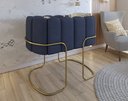 Ver imagem 3 de Berço Simples Moisés Moderno Mini Pés em Aço Criança Confortavél Quarto do Bebê New Baby Cor Azul