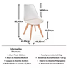Conjunto Mesa de Jantar Redonda Eiffel 120cm com 6 Cadeiras Estofadas Saarinen – Tampo Mdf. - 3