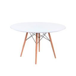Conjunto Mesa de Jantar Redonda Eiffel 120cm com 6 Cadeiras Estofadas Saarinen – Tampo Mdf. - 10