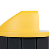 Lixeira Madeira Plástica 75 Litros - 50 Cm:cinza/amarelo - 4