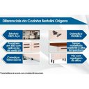Ver imagem 2 de Módulo Cozinha Bertolini Origens Armário 7009 3 Portas c/ Vidro Branco/Areia