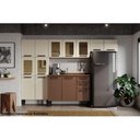 Ver imagem 4 de Módulo Cozinha Bertolini Origens Armário 7009 3 Portas c/ Vidro Branco/Areia