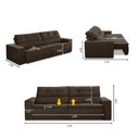 Ver imagem 2 de Sofá Retrátil e Reclinável 3 Lugares 2,50m com Molas Stella Suede Adonai Estofados