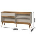 Ver imagem 4 de Aparador Buffet 160 Cm 4 Portas Ra2550 Off White Nature Plla