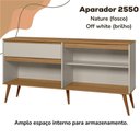 Ver imagem 6 de Aparador Buffet 160 Cm 4 Portas Ra2550 Off White Nature Plla