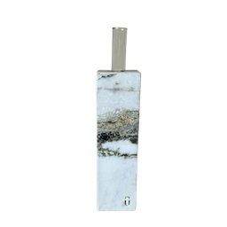 Vaso Solitário San Vicenzo Mármore Calacatta Botticelli Polido 30x7cm - 1