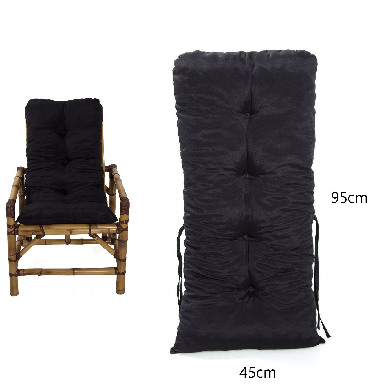 Kit4 Almofada Futon Confortável P/cadeira Poltrona Sofá Vime - 031 - 2