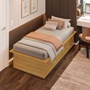 Ver imagem 4 de Cama Box Solteiro 02 Gavetas Dengo:freijó