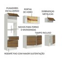 Ver imagem 5 de Armário de Cozinha Completa Madesa Diamante com Balcão e Tampo Branco/Rustic