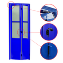 Ver imagem 2 de Porta Alumínio Camarão Lambril/Vidro e.L25 Azul 70 V.Boreal Brimak