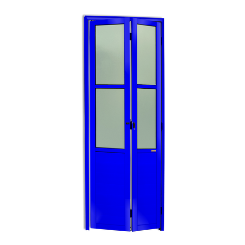 Porta Alumínio Camarão Lambril/Vidro e.L25 Azul 70 V.Boreal Brimak