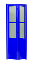 Ver imagem 1 de Porta Alumínio Camarão Lambril/Vidro e.L25 Azul 70 V.Boreal Brimak