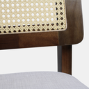 Ver mais imagens de Cadeira de Madeira com Telinha Bogotá Cor Imbuia Estofado Facto Garden Bege Acinzentado