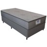 Cama Box Solteiro Colchão Gazin com Molas Ensacadas Vibe 88x188x60cm Suede Cinza Suporta até 110kg - 1