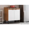 Gabinete de Cozinha Modulado Balcão Firenze 2 Portas C/tampo 80cm Amendola/branco - Demóbile - 1