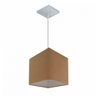 Lustre Pendente Quadrado Md-4223 15/13x13cm Palha Bivolt - 1