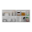 Ver imagem 4 de Armário Aéreo Cozinha 120 cm 2 Portas Veneza Multimóveis MP3682.964 Branco/Preto