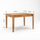 Ver imagem 3 de Mesa Retangular de 1,20m Madeira Maciça Tampo Laminado Tarsila Yescasa Marrom/Champagne