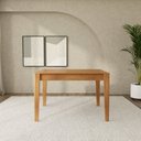 Ver imagem 2 de Mesa Retangular de 1,20m Madeira Maciça Tampo Laminado Tarsila Yescasa Marrom/Champagne