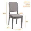Ver imagem 3 de Conjunto com 2 Cadeiras Estofadas Carol Cor Ype Linho Cinza Claro New Ceval 13006-322 - Ype/ln02