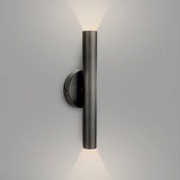 Kit 2 Arandela Foco Duplo Slim Palito - Preto + Led Gu10 - 4