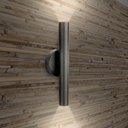 Ver imagem 1 de Kit 2 Arandela Foco Duplo Slim Palito - Preto + Led Gu10