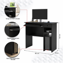 Ver imagem 2 de Mesa para Trabalho e Estudos com Gaveta Viena - Preto