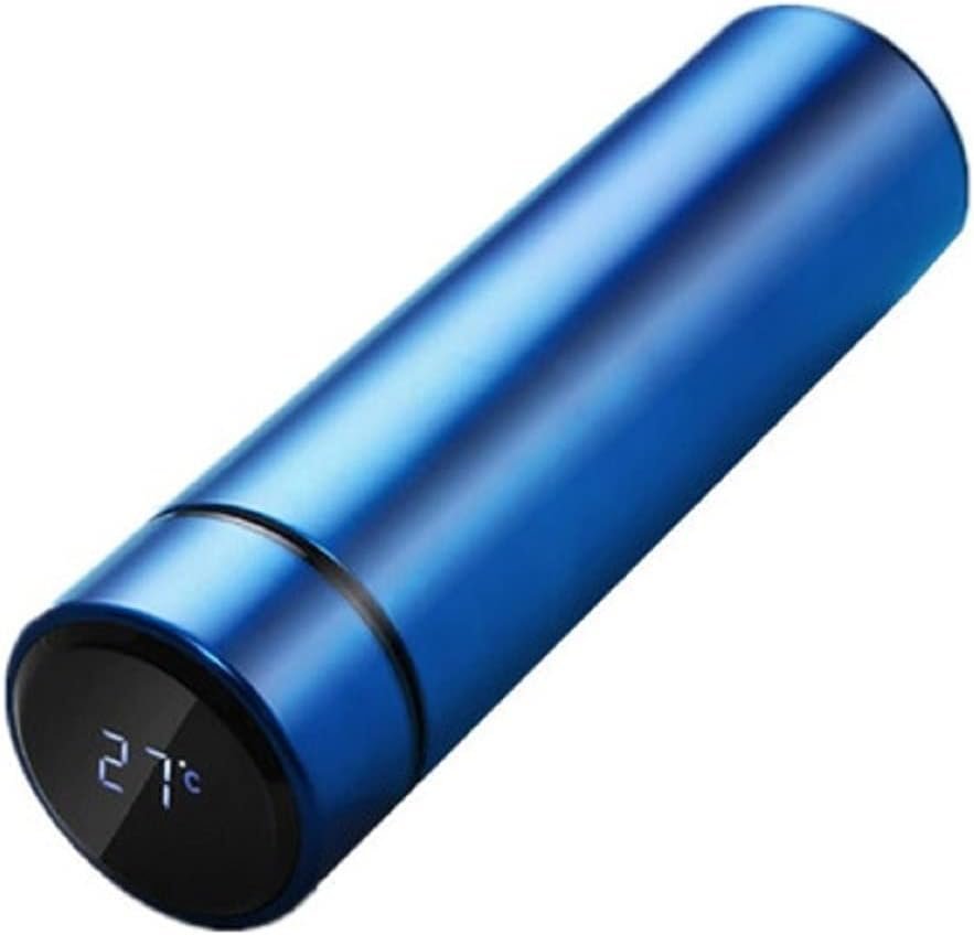 Garrafa Térmica a Vácuo Display Led Temperatura Garrafa de Água de Aço Inoxidável Copo Isolado (azul