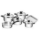 Ver imagem 1 de Jogo de Panelas Solar Baquelite Aço Inox de Indução 6 Peças - Tramontina 65720/000