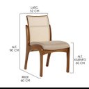 Ver imagem 5 de Kit 4 Cadeiras para Mesa de Jantar Lisboa com Encosto Tela Madeira Maciça Linho Bege M58 Rmi