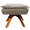 Ver imagem 7 de Kit 2 Puff's Decorativos Base Giratória em Madeira Charger Suede Nude - Gran Belo