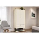 Ver imagem 1 de Guarda Roupa Modulado Casal 2PTAS LI048 Of White Kappesberg