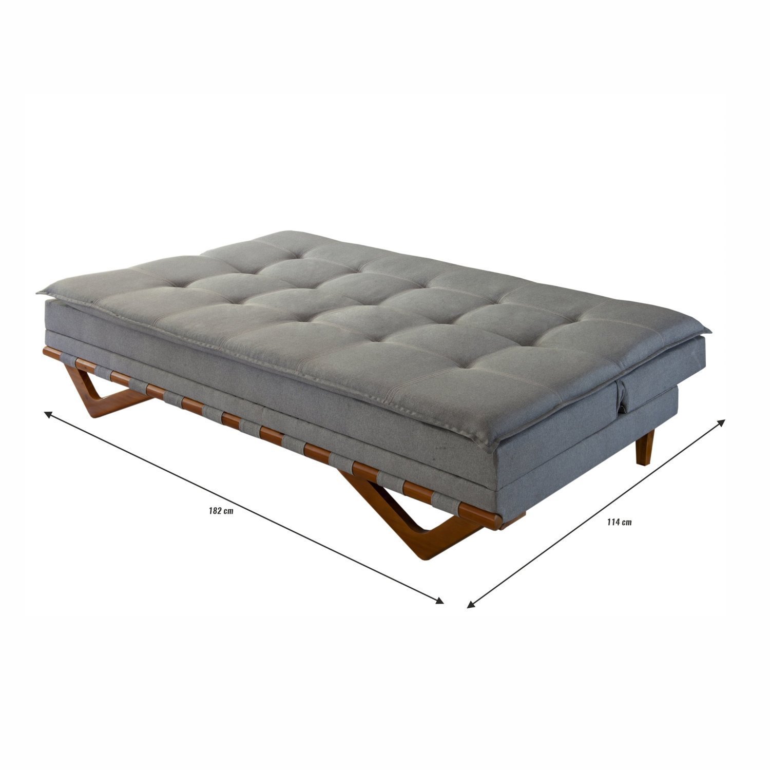 Sofá Cama Reclinável 94cm Lisboa Linho - 5