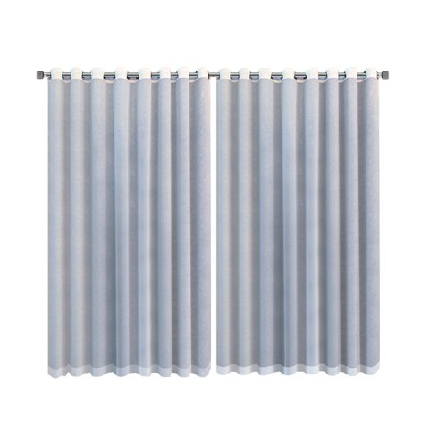 Cortina Voil Luxo Trabalhado Cross Branco 7.00x2,60 sem Forro