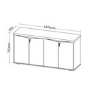 Ver imagem 3 de Balcão com 2 Prateleiras e 4 Portas Sérvia Nogal Preto