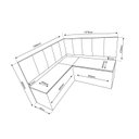 Ver imagem 3 de Conjunto Canto Alemão Baú América com Mesa de Jantar Retangular 1,20x80 e 2 Cadeiras Dalas