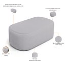 Ver imagem 6 de Cabeceira Cama Box 100cm Lanna com Puff Recamier Doha W01 Linho Cinza - Lyam Decor